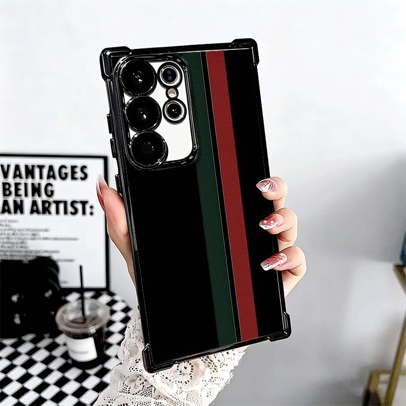 Luxury Sports Line Cool Stripe Plating Phone Case For Samsung Galaxy S24 S25 FE S26 Edge S23 Ultra S22 S21 Plus S20 Anti-Fall Ai