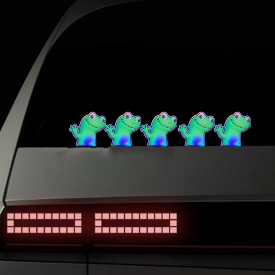 1/2/3/4/5/6/9/10/15Pcs Car Stickers Waterproof UV Resistant Strong Stickiness Self Adhesive Colorful Lizard Stickers Funny Decals