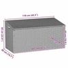 VidaXL Garden Storage Box Grey 110x50x58 Cm Woven Resin, Garden Storage Chest, Storage Box of 4104071
