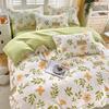 Ins Style Korean Bedding Set Breathable 3/4pcs Bed Sheets Set Quilt Covers Solid Duvet Covers for Home School  Fundas Nórdicas