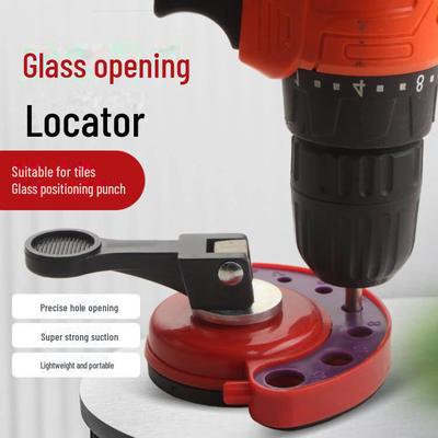 Adjustable Tile Punch Suction Cup with Drill Bit Locator for Glass Hole Opening
