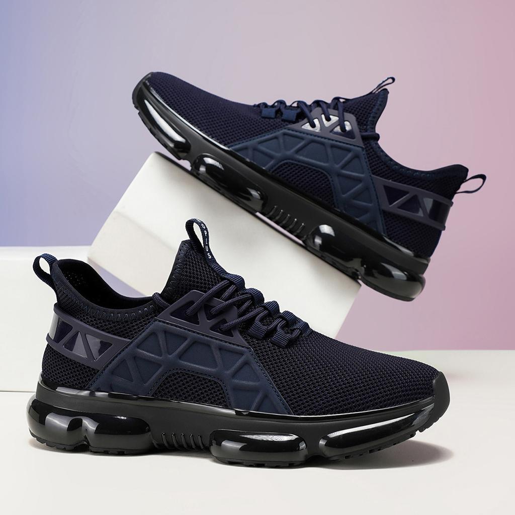Men's Sports Running Jogging Shoes Casual Sneakers Outdoor Breathable Mesh Shoes For Men Light Shock-absorption Plus Size Tennis