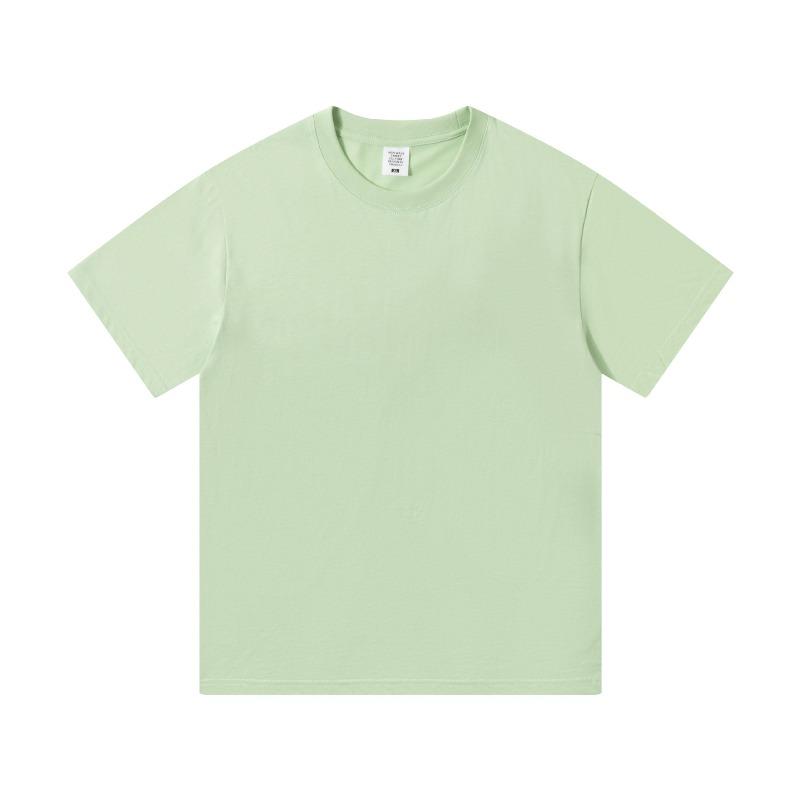 Summer new product cool antibacterial pure cotton round neck T-shirt men's and women's casual loose and versatile solid color half-sleeve short inside