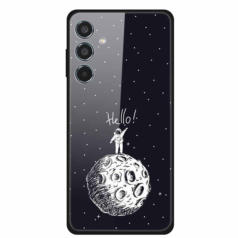 Tempered Glass Case For Samsung S25 Plus Case S 25 Plus Hard Back Cover For Samsung Galaxy A16 M55 A55 Phone Case Soft Bumper