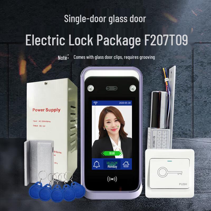 F207T09 Facial Recognition Access Control Kit for Glass Doors