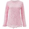 Tshirts Sleeve Long Tops Womens Lace Slim Fit Blouses Crewneck Tunic Tops Fall Shirt Loose Pullover Blouse
