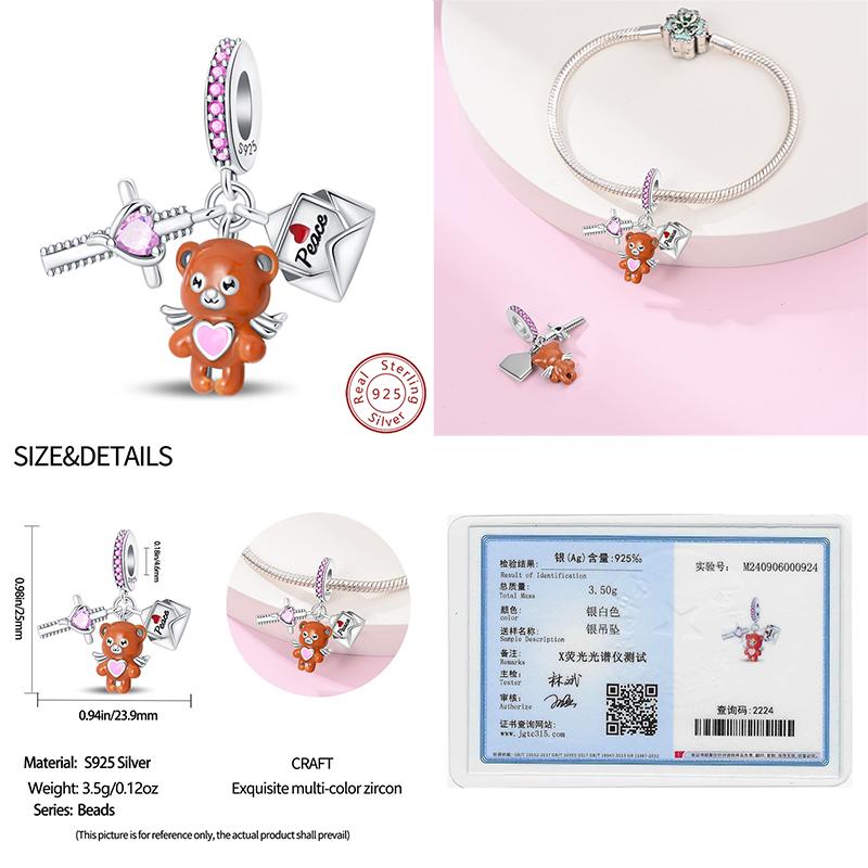 100% Copper Cross Bible Pigeon Wings Sacred Blessings Charms Beads 3Mm Diy Fine Jewelry