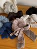 1pcs Soft Autumn and Winter Bow Plush Elastic Hair Ties | Ponytail Holders for Women's Party Outings and Daily Styling Accessori