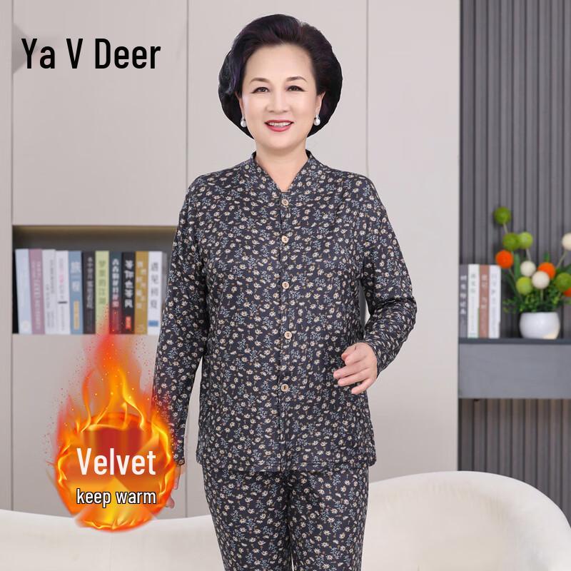 Yalu Women s Winter Floral Fleece Lined Warm Jacket 2XL