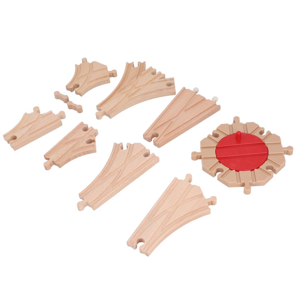 Wooden Train Track Set for Toddlers Assembly Kit Building Toys Educational DIY Wooden Train Track