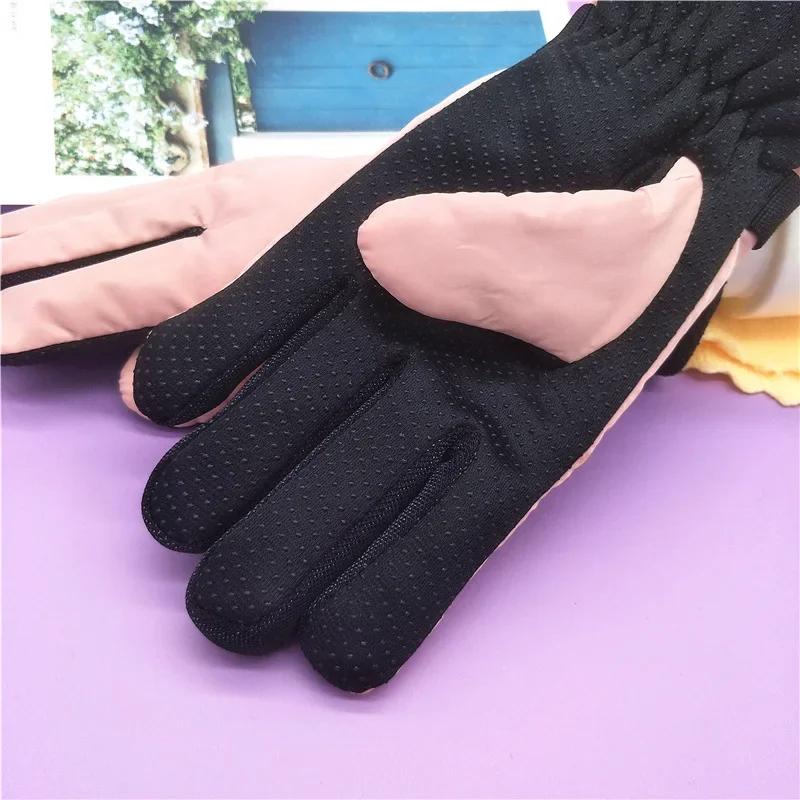 Kids Gloves Waterproof Outdoor Full Finger Thermal Gloves Children Winter Snow Mittens for for 3-13 Years Old Boy Girl