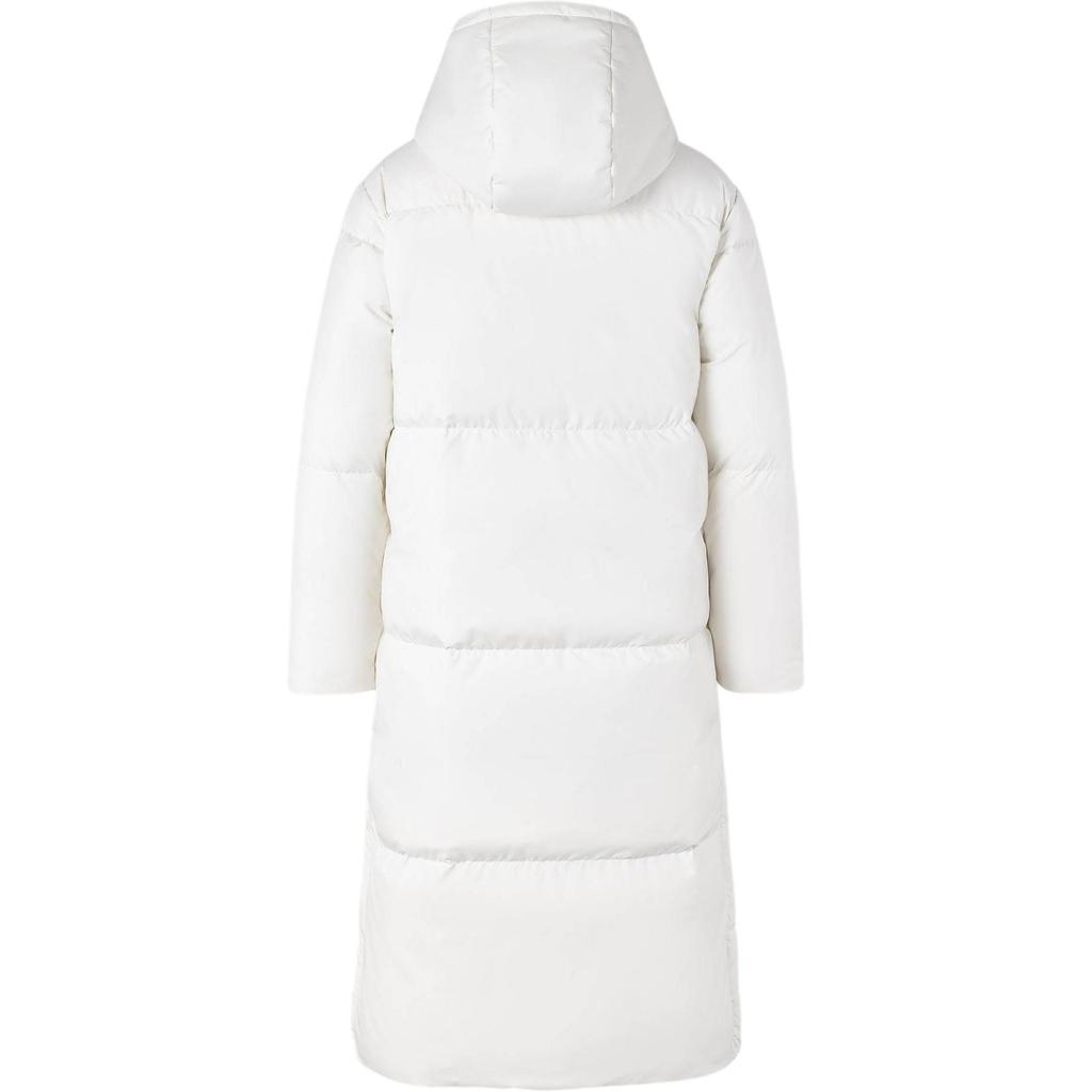Adidas Puffy Long Down Jacket Warm Sports Casual Hooded Long Sleeve Down Coat Women Jacket Han-Jade-White JV6196