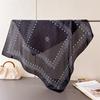 Border floral small square scarf high-end print imitation silk scarf shawl square scarf neck scarf headscarf scarf for women