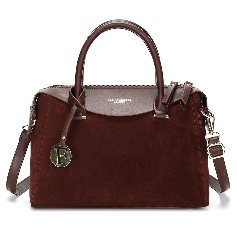 

Women S Bag Handbag Women S Large-Capacity Bag Boston Bag Premium Sense Commuter Messenger коричневый