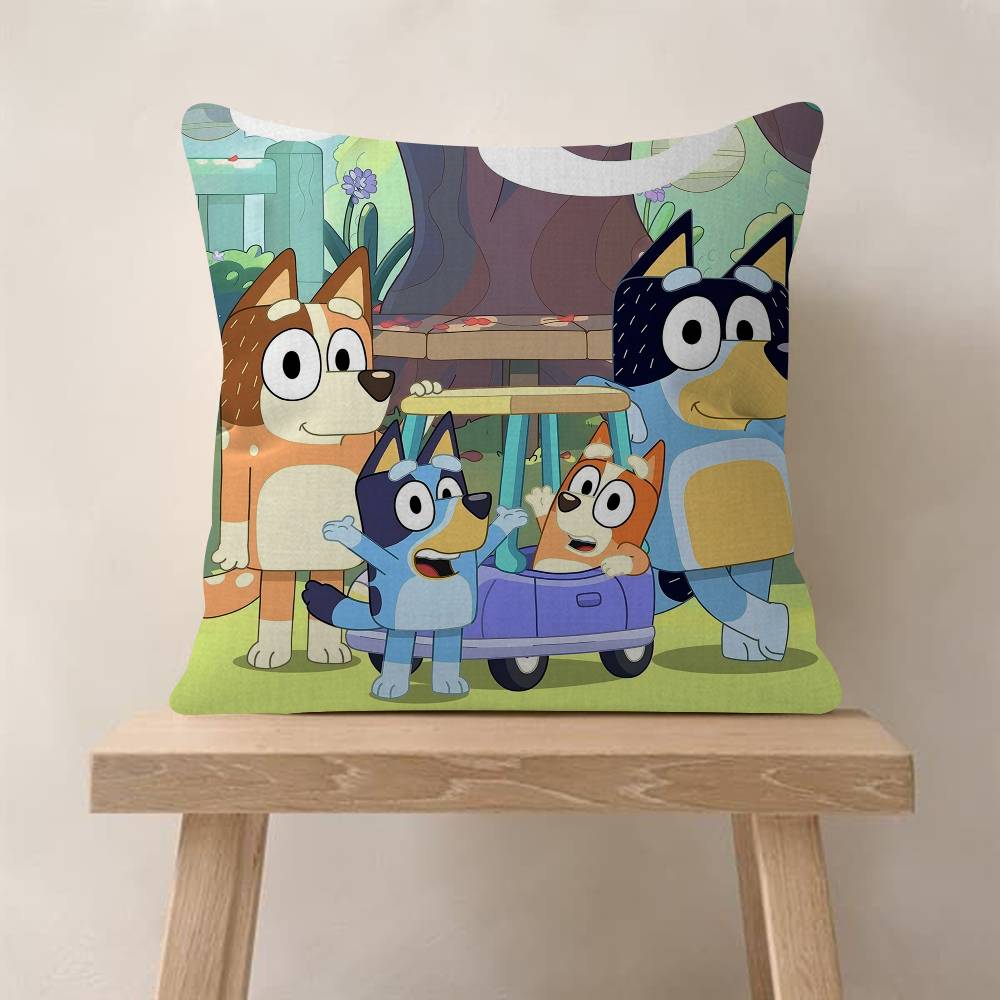 Federa per Cuscino Carina Cartoon Bluey Fresca Per Camera da Letto e Salotto Copricuscino Decorativo per Divano