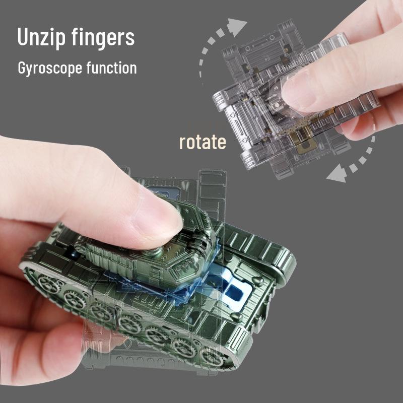 Children’s DIY Mecha Tank Transforming Finger Spinner Robot - Educational Decompression Toy