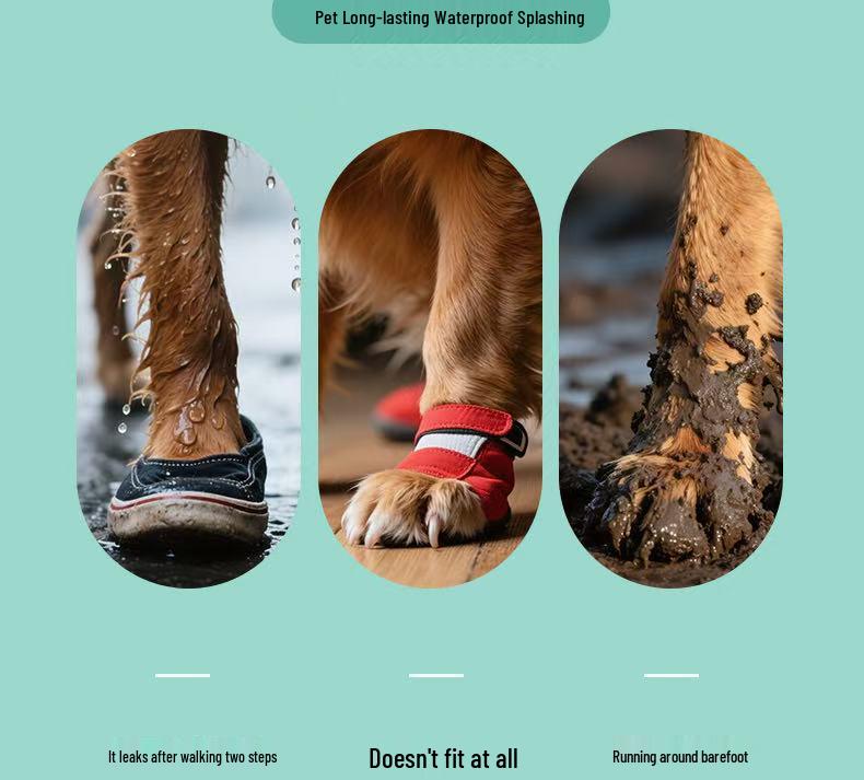 Waterproof Breathable Dog Shoes for Small Breeds - Four Seasons, Soft Sole