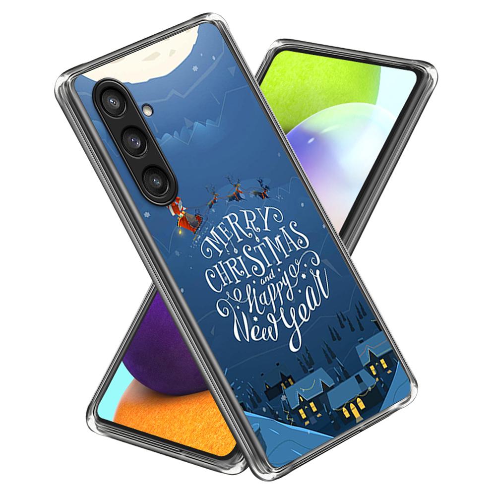 For Samsung Galaxy S25 Case Christmas Pattern Printing Soft TPU Phone Cover