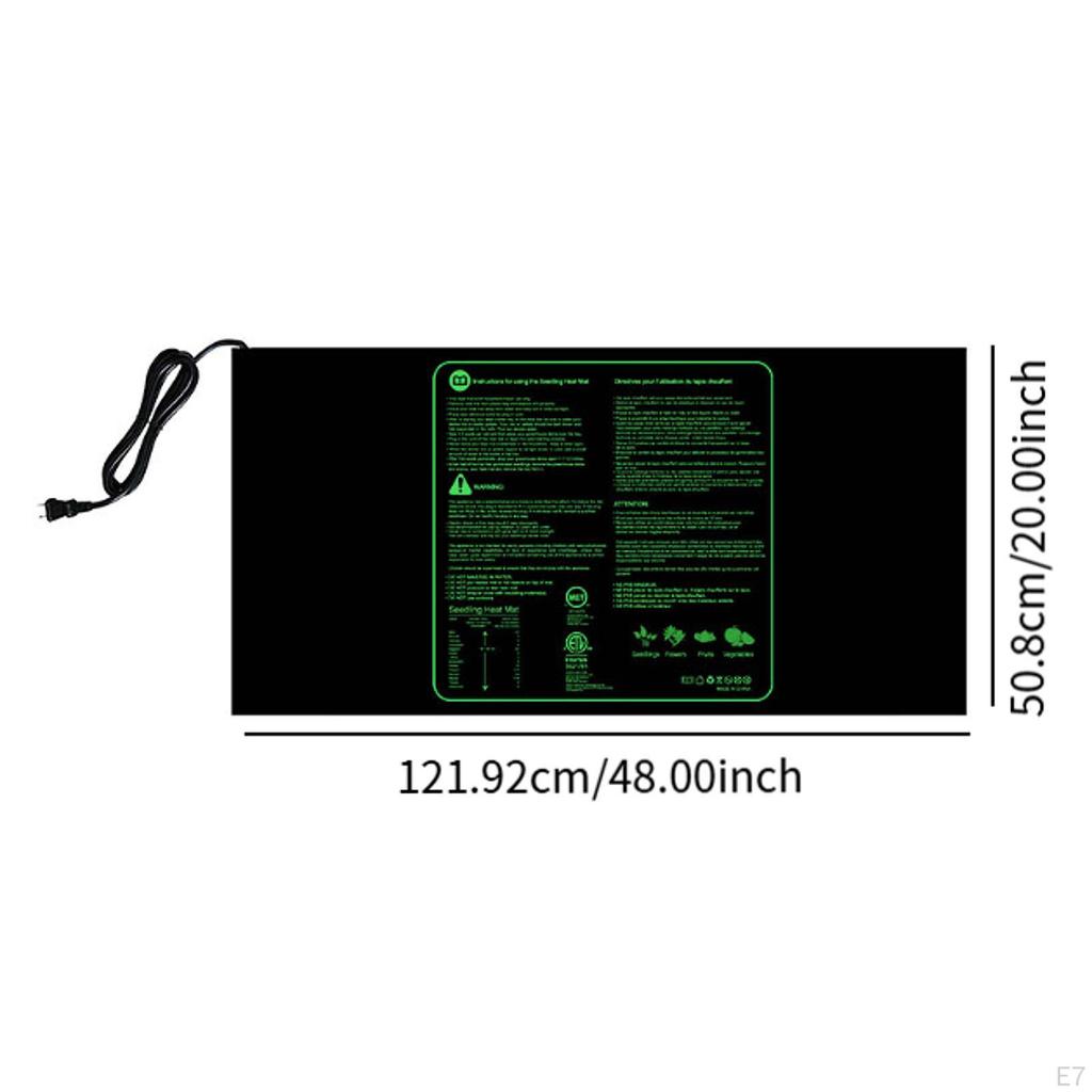 Seedling Heat Mat Plant Heater Multipurpose Hydroponic Heating Pad Plants Nursery Warm for Seed