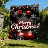 1pc Christmas Decorations Outdoor Flannel Blanket Soft All Season Polyester Throw , Perfect for Picnics & Travel , Picnic Accessory