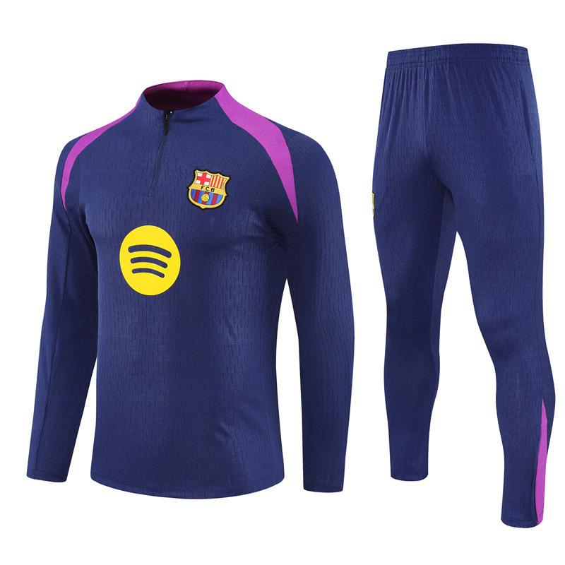 Halbzip Bestickter Fußball Trainingsanzug Set Arsenal Barcelona Real Madrid Camouflage Fußballanzug