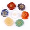 7 Pcs Sacred Geometry Metal Stickers Delicate Flower of Life Chakras Stickers Pyramid Meditation Art Resin Filler Supply