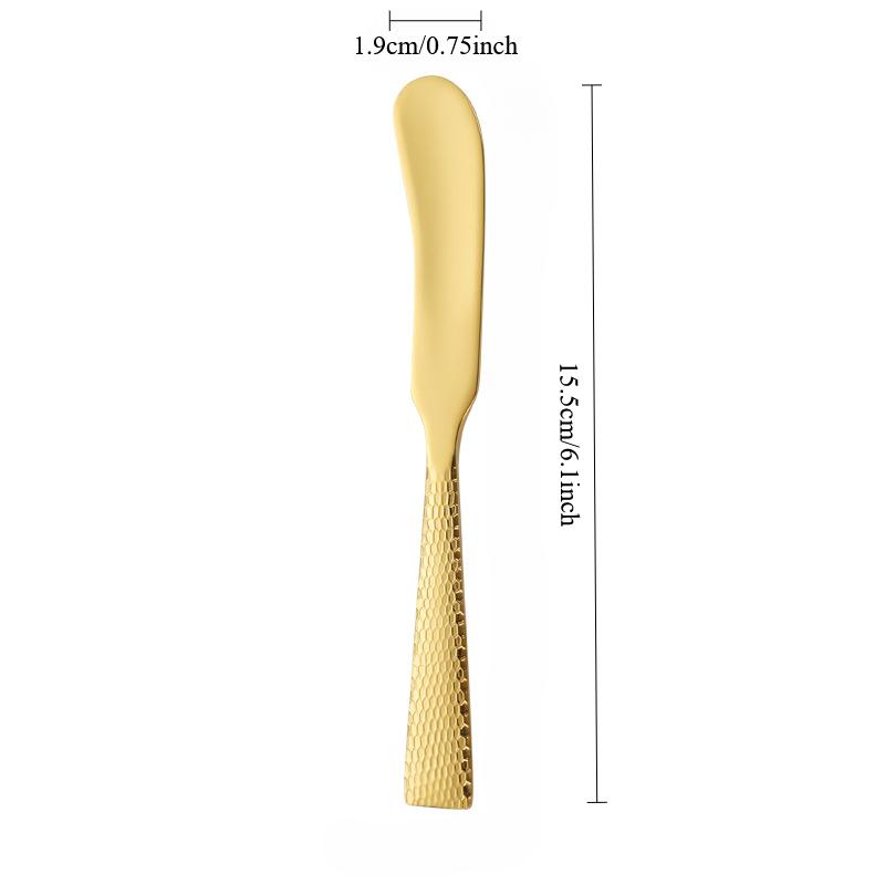 Hammer Patterned 304 Stainless Steel Butter Knife, Cheese , Jam Spatula, Thickened Butter Baking Scraper  Kitchen Accessories