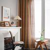 Bohemian Stripe Cotton Linen Kitchen Curtain Semi-Sheer Printed Window Treatment Dining Room