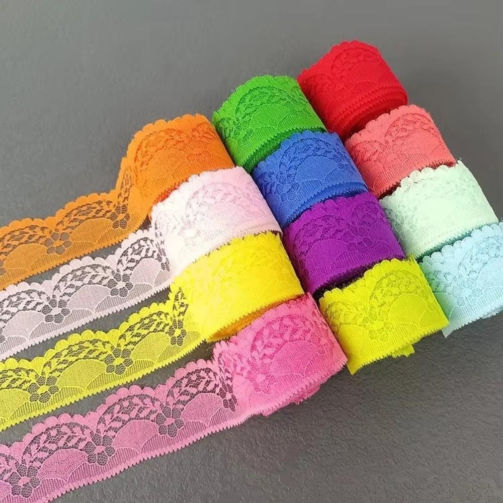 New Mesh Embroidery Lace Ribbon Tape Non-Stretch Unilateral Lace Tape Woven Cotton DIY Sewing Lace Curtain Craft