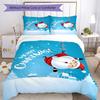 3pcs Christmas Santa Claus Bedding Set Duvet Cover Closure Includes 1 Duvet Cover & 2 Pillowcases, Soft and Comfortable for All Seasons.