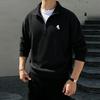Erkek Hafif Uzun Kollu Dik Yaka Üst, Yarım Fermuarlı Günlük Sweatshirt—Sonbahar Başı Temel, Çok Yönlü ve Trend Giyim