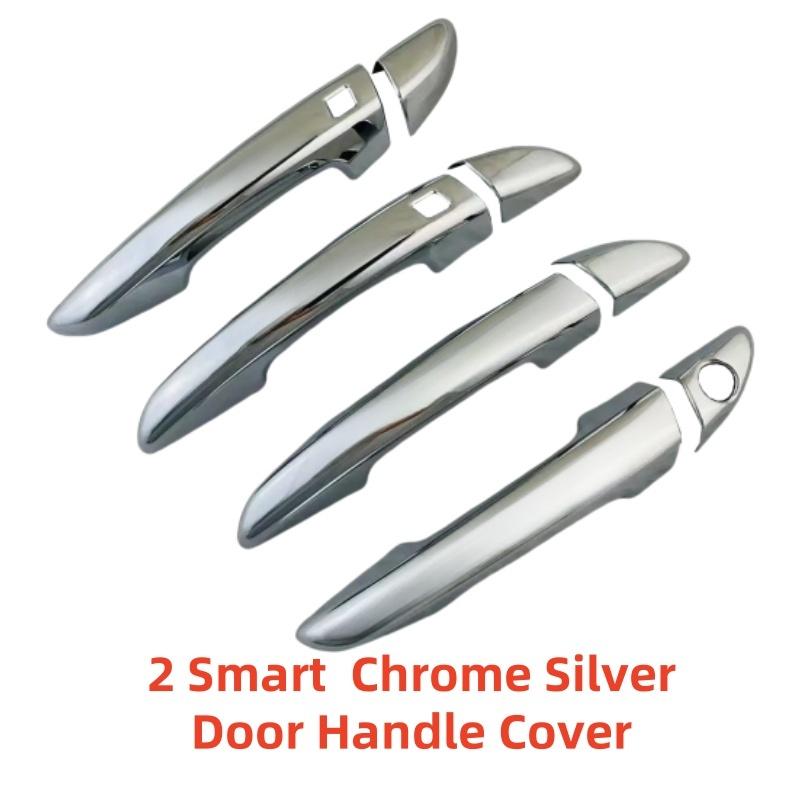 Chrome Retrofit Car Accessory Door Handle Covers Trim Paste Style For Hyundai Sonata 8 2015 2016 2017 2018  Paste style