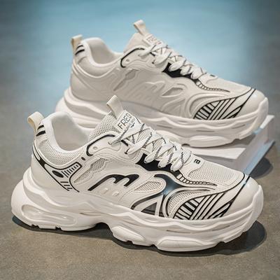 Spring Men's Shoes New Breathable Men's Mesh Sports Shoes Men's Trend Versatile Platform Casual Trendy Shoes