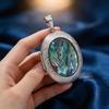 Shell Pendant With Electroplated Finish For Jewelry Making And Gift