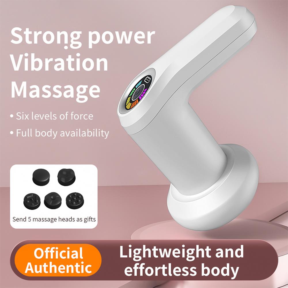 Anti-Cellulite Massagegerät Fett-Push-Maschine mit 5 Massageköpfen Handheld Tragbarer Massagestab Nacken, Taille, Schulter Kneten