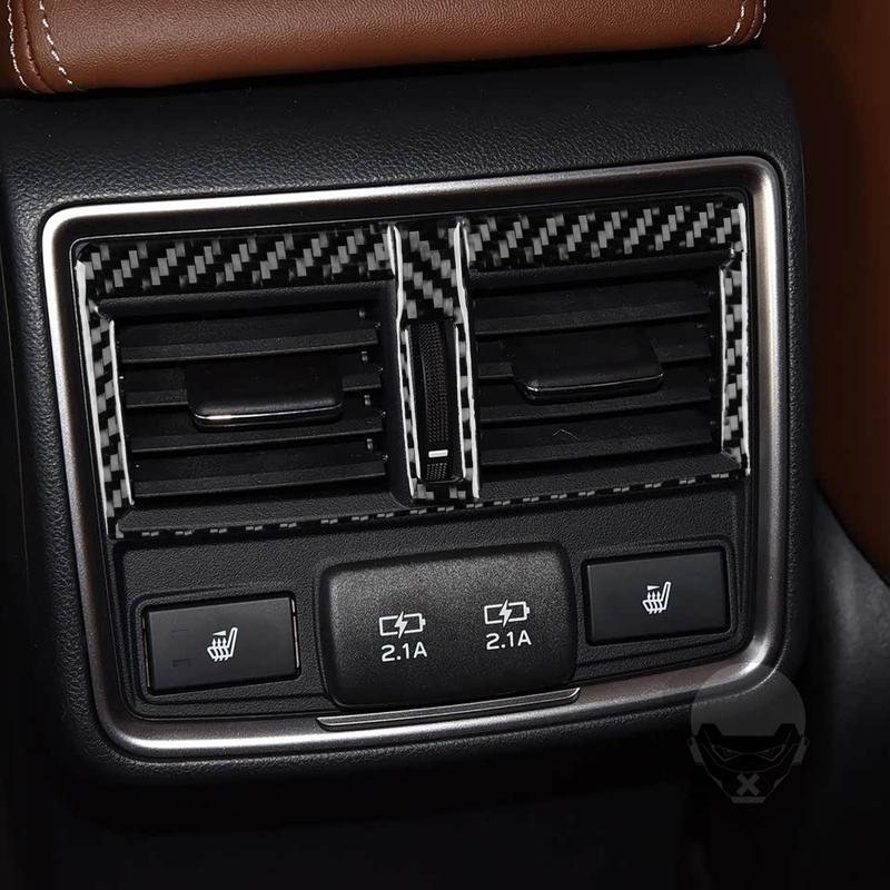 Real Carbon Fiber Car Accessories Rear Air Vent Trim Cover Soft Sticker For Subaru Forester SK 2024