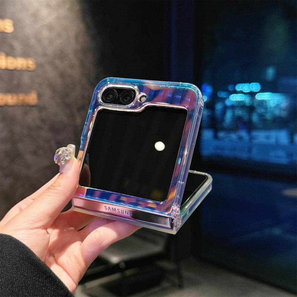 Samsung Z Flip7/6 Glossy Corrugated Laser Magnetic Case