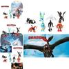 Dragon Toy Set 8-piece Night Fury Pvc Figures For Kids 4-6)