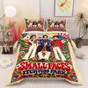 Decorative Small Faces Itchycoo Park Psychedelic Poster Multicolor Bedding Set, Reversible Duvet Cover Set for Any Season