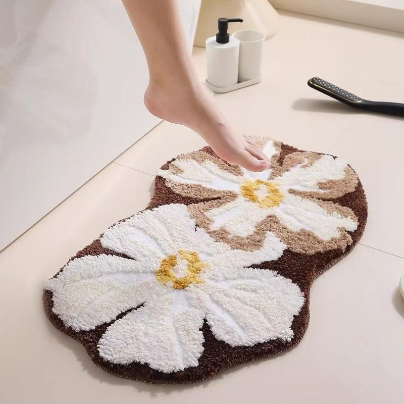Imitation cashmere bathroom floor mat toilet toilet toilet door absorbent foot mat household quick-drying carpet