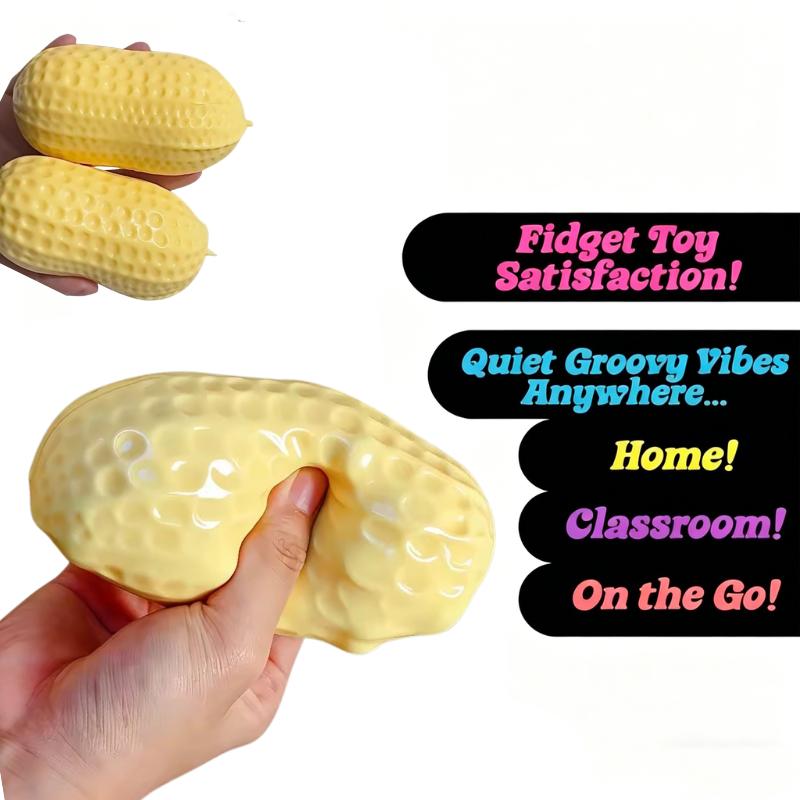Squishy Peanut Stress Ball Squeeze Toy Rebound Feel Fidget Toy Blind Box ASMR Sensory Anti Stress Toys for Adults