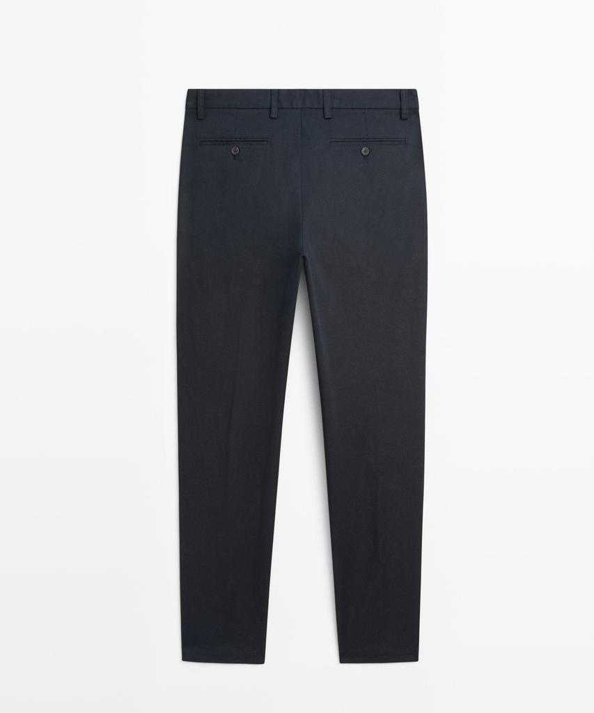 Masimodutti Cotton Blend Slim Fit Pants