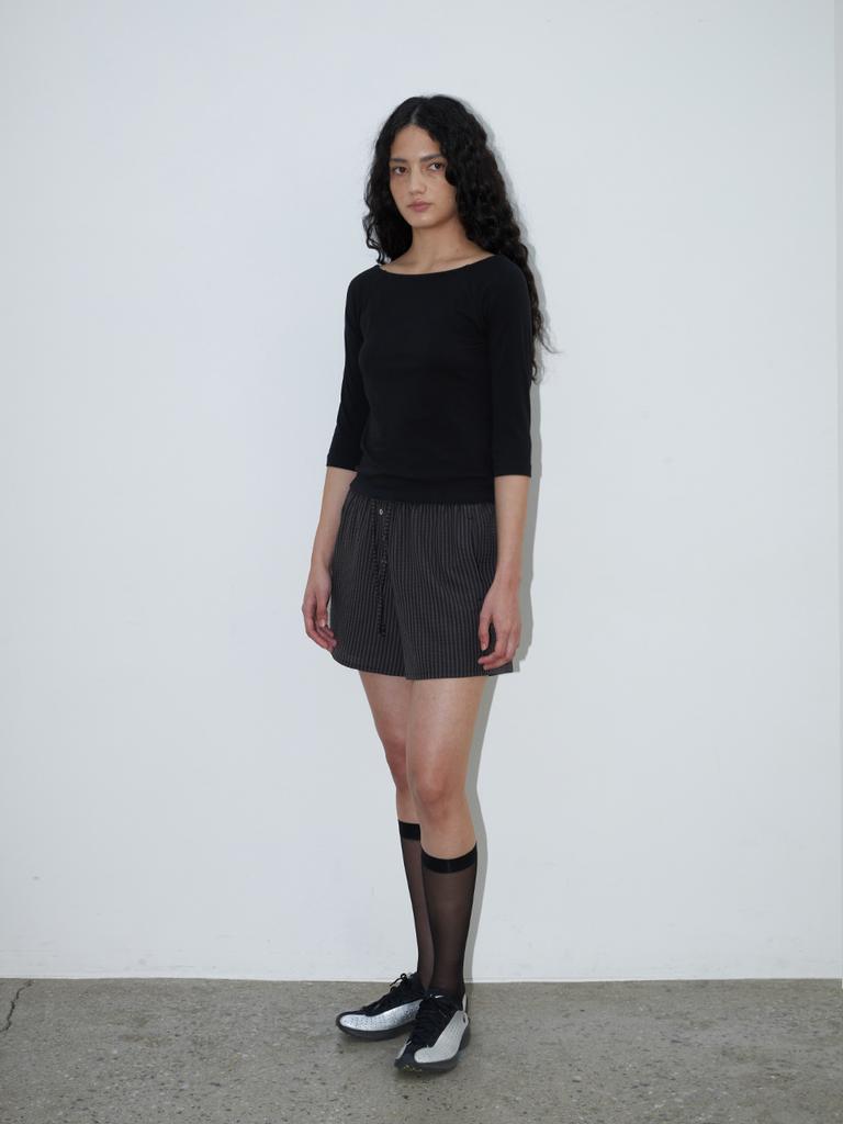 TEXT ROOM Agnes Boxer Shorts_Black