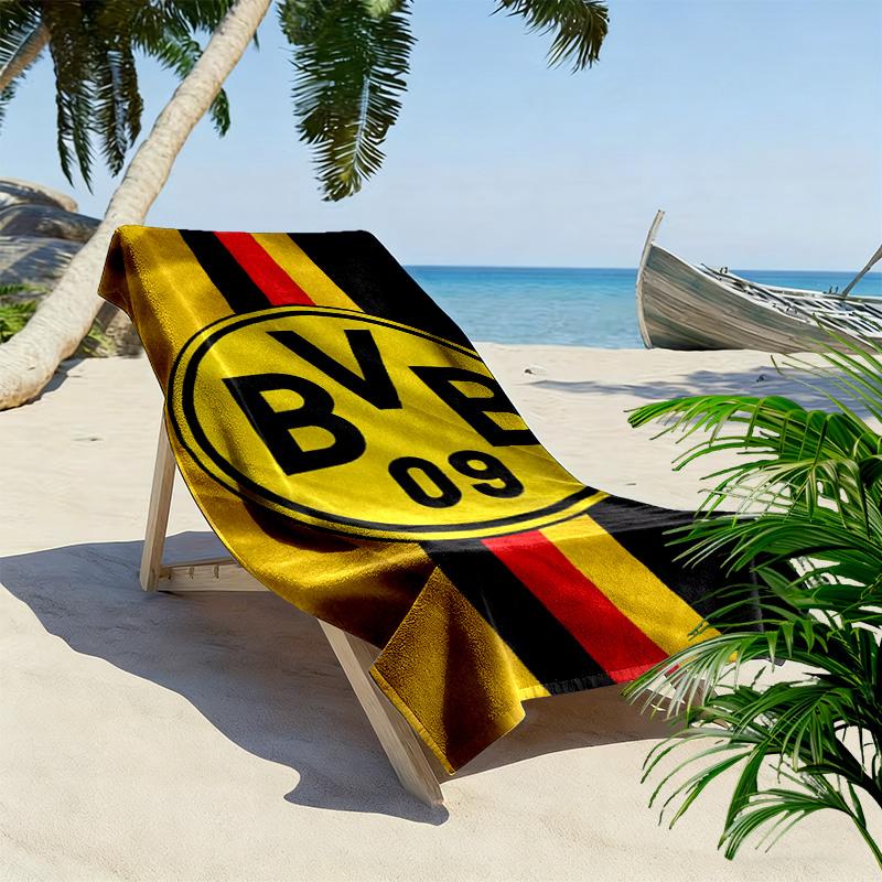 Dortmund Glory: BVB Spirit beach towel Beach towel for vacation photos soft Absorbent bath towel seaside quickdrying swim towel