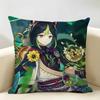 Tighnari Genshin Impact Cushion Cover Natural Linen Organic Fabric DoubleSided Printing Room Sofa Decor Pillow Case