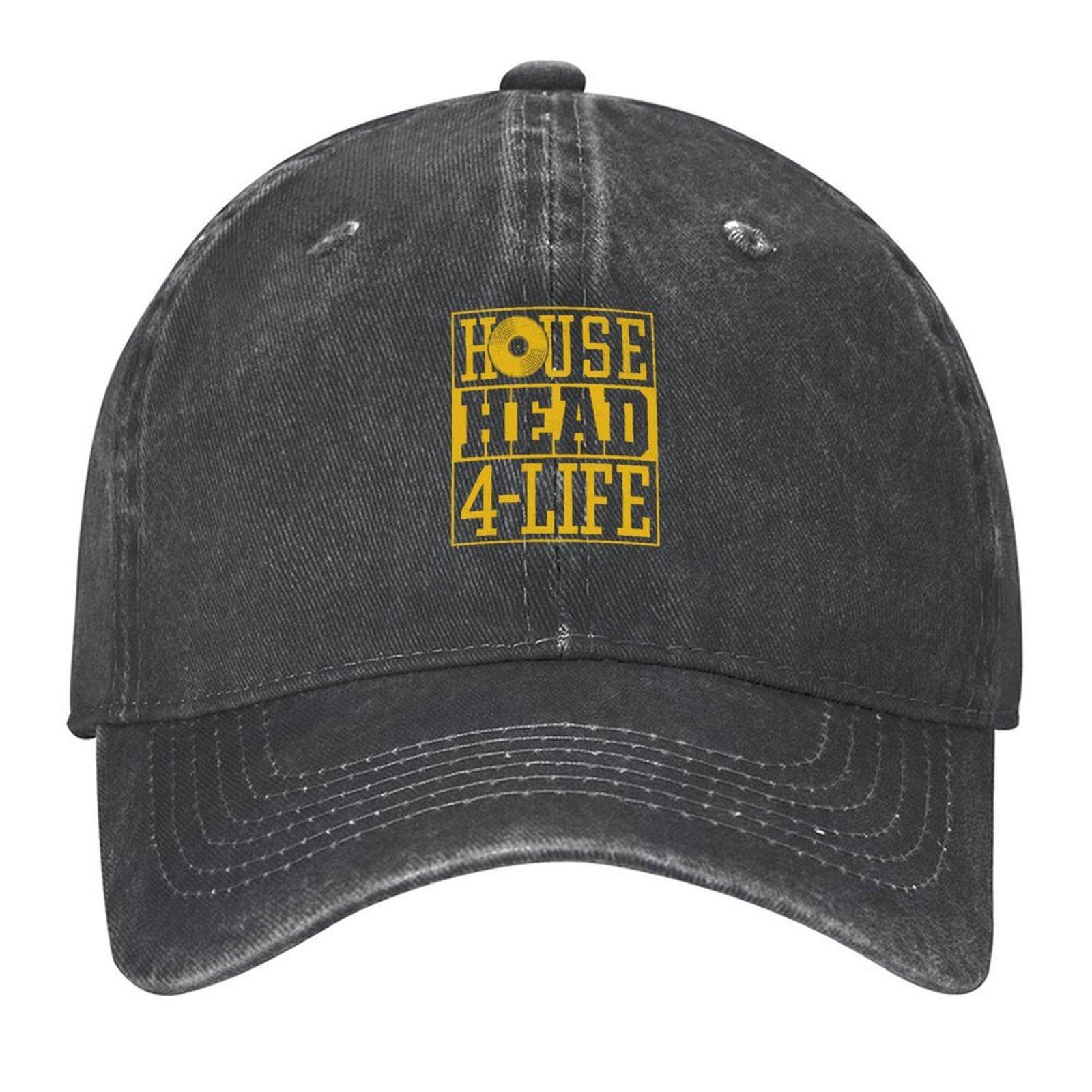 

2026 House Head 4 Life - House Music EDM DJ Chicago Vintage Baseball Cap Birthday Beach Outing Caps Women Men s