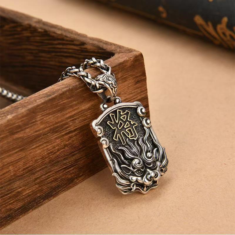 Necklace Ancient Style Tang Lion General Token Pendant Men's High-end Gift Pendant