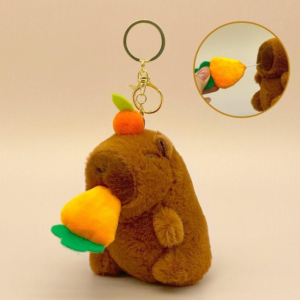Cartoon Pendant Keychain Rotating Pendant Turtle Jitterbug Wings Bee Capybara Water Dolphin Keychain Bag Hanging Ornaments