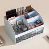 Large Capacity Desk Organizer 2 Drawers Desktop Storage Practical Pen Holder  School