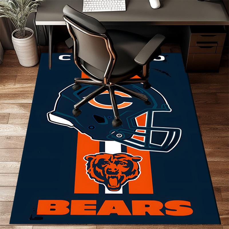 Chicago Bears Rug Game Carpet, Floor Mat for Bedroom Living Room Entryway Rug, Home Decor Idea Gift for Christmas Birthday